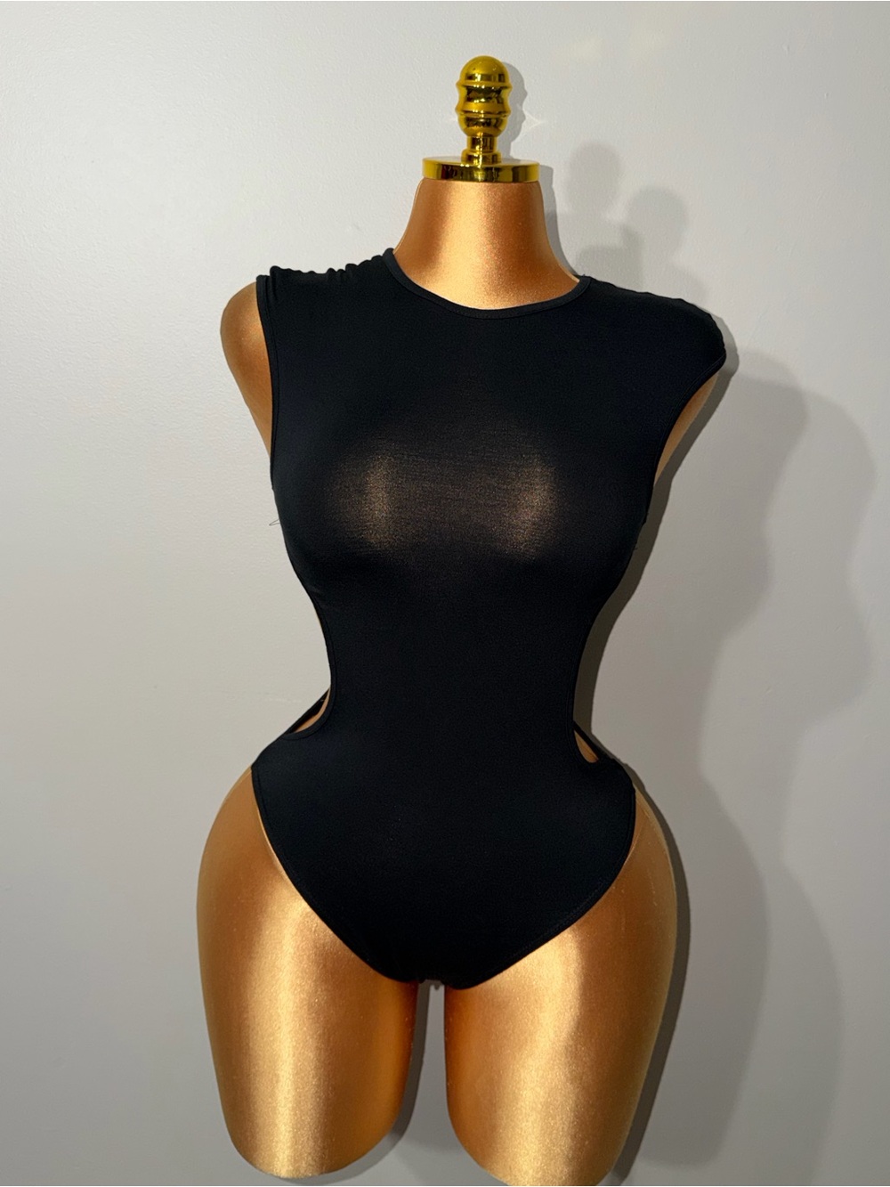 & Other Stories Black Sleeveless Cutout Bodysuit